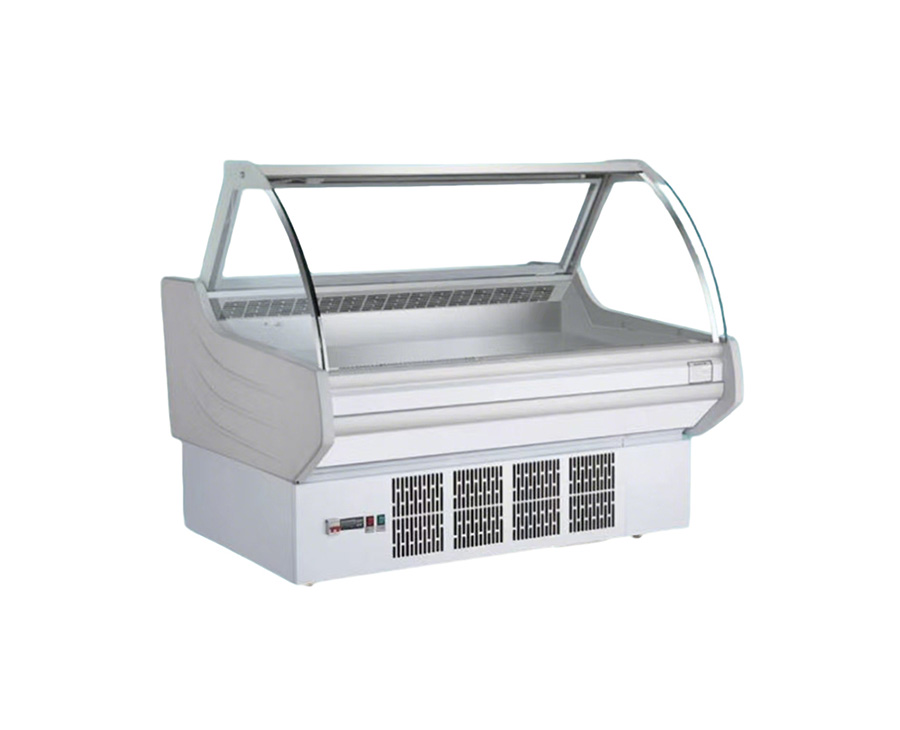 Fresh meat display case with cover