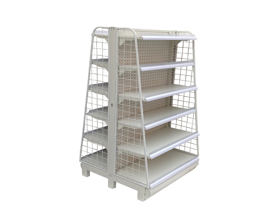 Double-sided wire mesh shelving