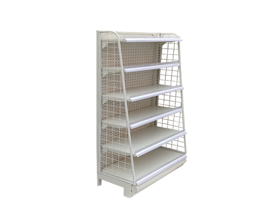 Single-sided wire mesh shelving